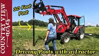 Driving Fence posts for Next Section of Fence