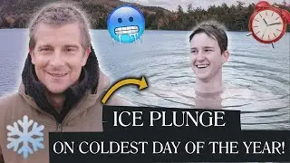 Bear vs. Jesse in ICE PLUNGE Challenge!  🥶 ❄️ | Bear &