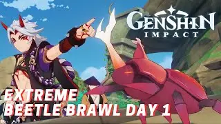 Arataki Beetle Brawl Day 1| Story Quest and Challenges | Itto Holds a Grand Beetle Tournament