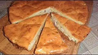 Очень Простой и Вкусный Заливной Пирог с Капустой и Копчёностями /Jellied Cabbage Pie!