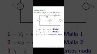 PARTE 5: Solución de circuito eléctrico. Video completo en mi canal de Youtube.