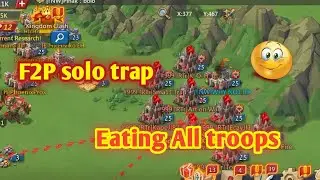 F2P solo trap | eating T4 & T5 | Lords mobile