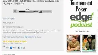 Tournament Poker Edge Podcast - WSOP Hands Reviewed -