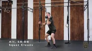 Alternating Single Arm Dumbbell Squat Clean