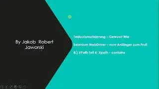 8.) Selenium WebDriver Tutorial deutsch - vom Anfänger zum Profi: XPath - contains