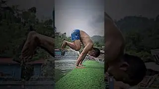 Handstand at swimming pool #phonk #fitness #arunachalpradesh
