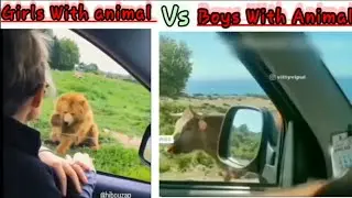 Girls With animal vs Boys With Animal 😆😆