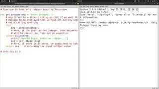 How to take only Integer Input in Python