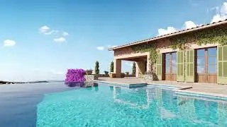Exterior House Scene Maiorca Villa 3D model