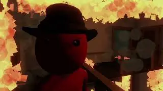 Escape from a burning house in Human fall flat