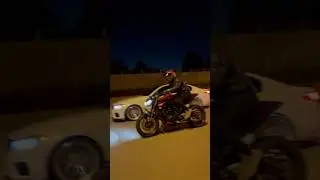 BMW 540i stage 3 vs Audi TTRS unitronic vs 800cc Bike