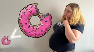 I made my own HUGE Simpsons Donut so I could Eat it All 🍩