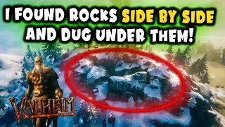 I found rocks side by side and dug under them! | Underground Cave | Valheim