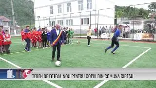 Teren de fotbal nou pentru copiii din comuna Cireșu