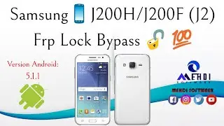 Samsung📱J200H/J200F (J2) Frp Bypass Android:5 Samsung J2 Google Account Unlock🔓Without Pc💻