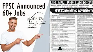 FPSC Announced 60+ Jobs || Secondary School Teacher || Assistant Director