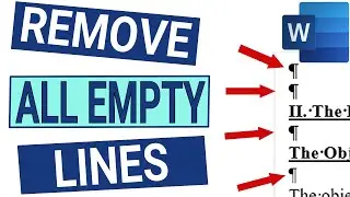 Word Trick - Remove all the Empty Lines in one single action 👍