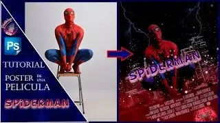 Photoshop "Spiderman" póster de una pelicula