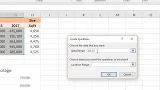 MS Excel Sparklines Simple Example