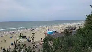 Малые города России. Пляж в г. Янтарном. Калининградская область...