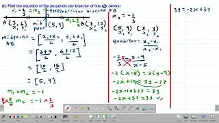 MATH: FORM2: EQUATIONS OF A STRAIGHT LINE: LESSON 6 (KCSE 2018 PP1 NO.18)