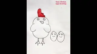 Easy Chicken eggs drawing #easy