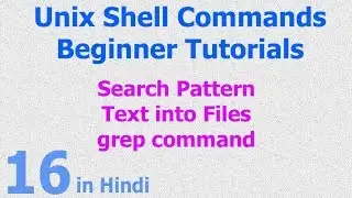 16 - Unix | Linux Shell - Search Pattern | Text | String from file - grep Command