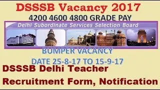 DSSSB TEACHER JOB Delhi Subordinate Services Selection Board 