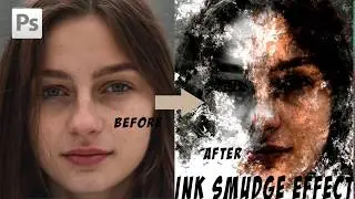 How to create Ink smudge effect | Photoshop tutorial | EVERYTHING ps