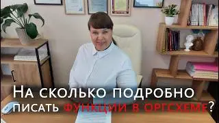 На сколько подробно описывать функции в оргсхеме, чтобы она реально работала?