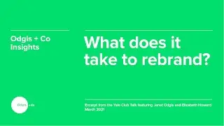 What Does it Take to Rebrand?