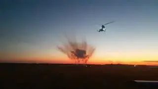 Fireworks with a Helicopter