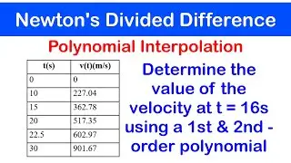 🟢14 - Newton's Divided Difference Polynomial Method: Linear and Quadratic Interpolation