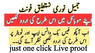how to install jameel noori nastaleeq font in android Without Root جمیل نوری نستعلیق| 