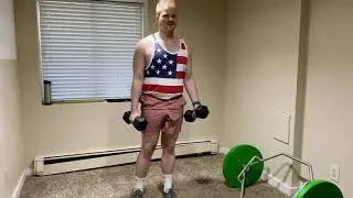 Single Leg Balance with Bicep Curl