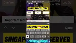 Today Redeem Code MCP Major Season 3 | Singapore 🇸🇬 server #shorts
