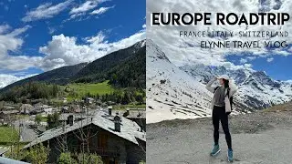 EUROPE ROAD TRIP INTO THE ALPS 🇪🇺  | SWIMMING INTO A COLD LAKE and PICNIC IN MELTING MOUNTAINS