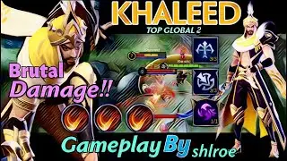 Khaleed best combo with angela support | Top global 2 khaleed Gameplay by shlroe | mobile legends