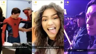 Zendaya & Tom Holland • [Visiting NewYork-Presbyterian Hospital] Snapchat Story #TomDaya