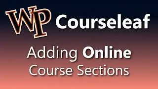 Adding Online Sections