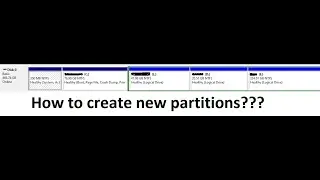 How to create new partitions from a hard drive