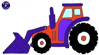 How to draw JCB Drawing step-by-step | How to draw backhoe
