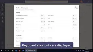 Show Keyboard Shortcuts in Microsoft Teams