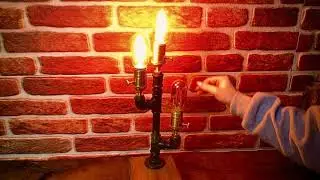 Steampunk 3'lü Gece/Masa Lambası - Atölye Rustik