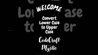 Convert Lower Case to Upper Case | C Programming Exercise