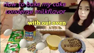 No Oven.easy make a cake condese milk flavor