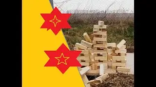 Разрушение башень из деревянных блоков, метанием блока 2