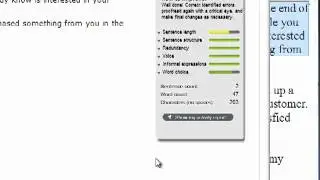 The Whitesmoke Grammar Checking Software in Action