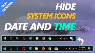 Hide Taskbar System Icons | Hide Date and Time From Taskbar