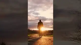 Walking alone, Love to do something #trendingshorts #walkingvideo #sunset #sun #colorgrading